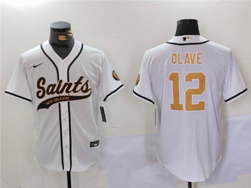 Chris Olave New Orleans Saints white jersey