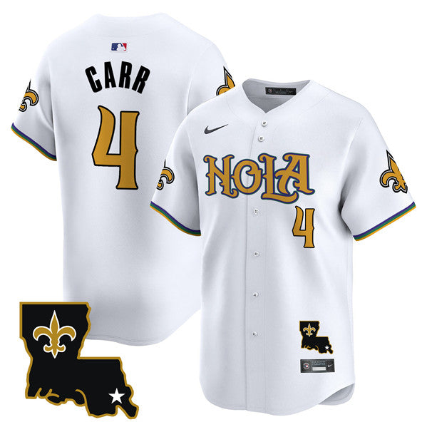 Derek Carr New Orleans Saints white jersey