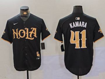 Alvin Kamara New Orleans Saints black jersey