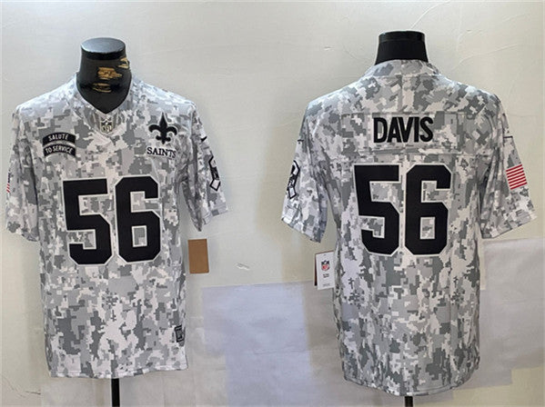 Demario Davis Arctic New Orleans Saints camo Salute To Service jersey