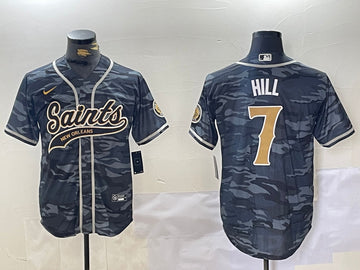 Taysom Hill New Orleans Saints gray Camo jersey