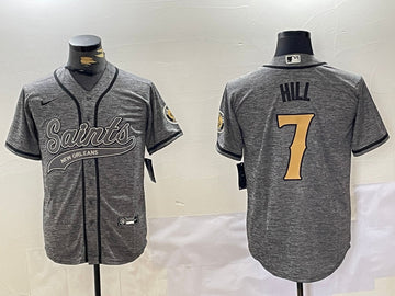 Taysom Hill New Orleans Saints gray jersey