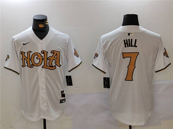 Taysom Hill New Orleans Saints white jersey