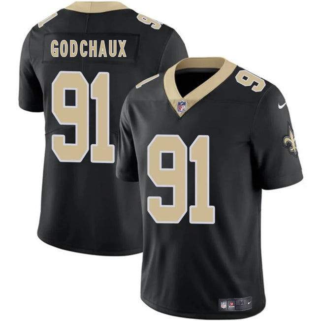 Davon Godchaux New Orleans Saints black jersey
