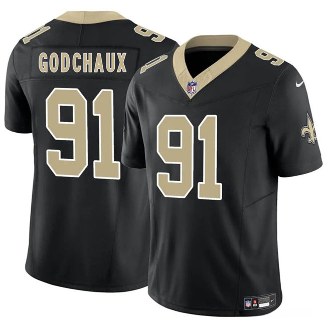 Davon Godchaux New Orleans Saints black FUSE jersey