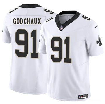 Davon Godchaux New Orleans Saints white FUSE jersey
