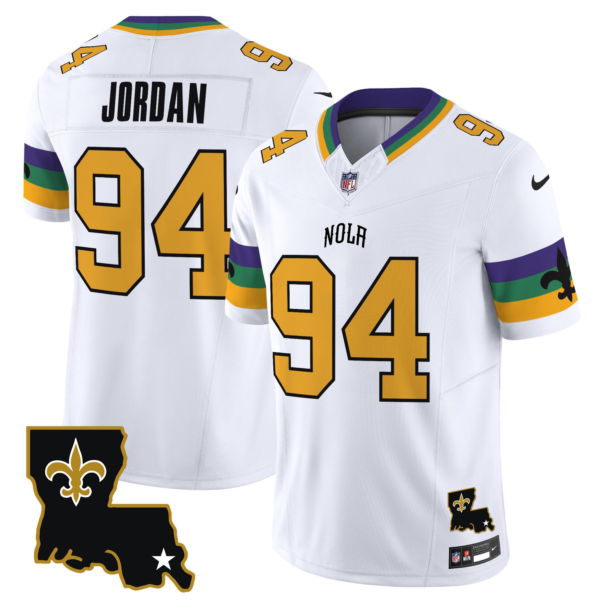 Cameron Jordan New Orleans Saints white jersey