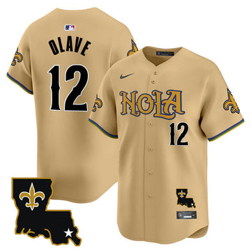Custom New Orleans Saints gold jersey
