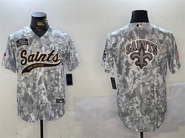 Team Big Logo New Orleans Saints camo Salute To Service jersey