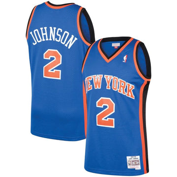 Larry Johnson New York Knicks blue jersey