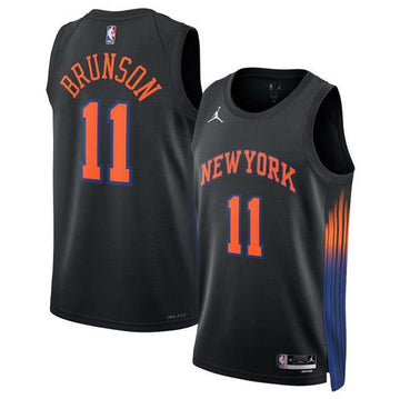 Jalen Brunson Jalen Brunson New York Knicks black jersey
