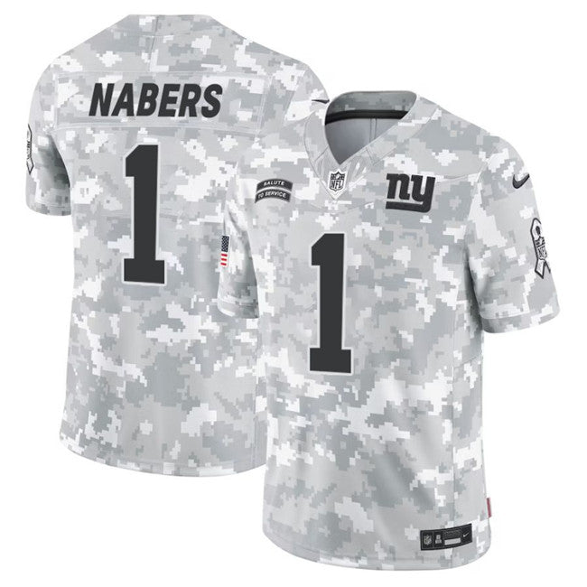 Malik Nabers New York Giants camo Salute To Service jersey