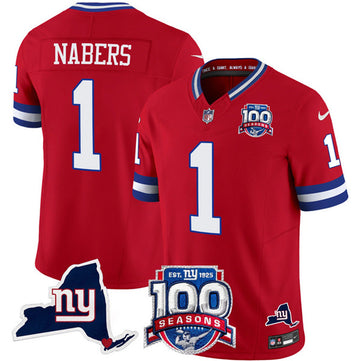 Malik Nabers New York Giants red jersey
