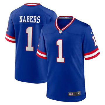 Malik Nabers New York Giants royal Game jersey