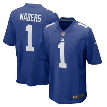 Malik Nabers New York Giants royal Game jersey
