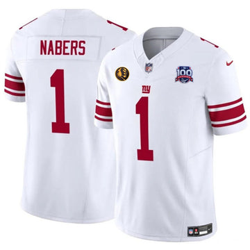 Malik Nabers New York Giants white jersey