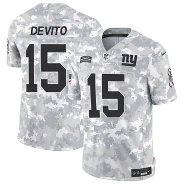 Tommy DeVito New York Giants camo Salute To Service jersey