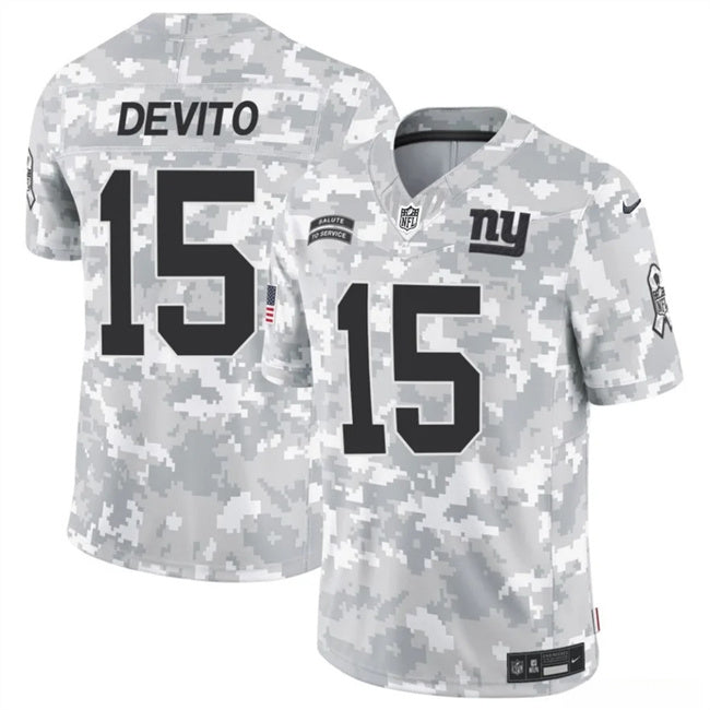 Tommy DeVito New York Giants camo Salute To Service jersey