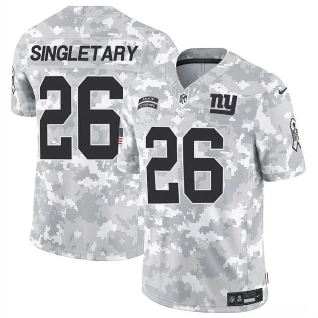 Devin Singletary New York Giants camo Salute To Service jersey
