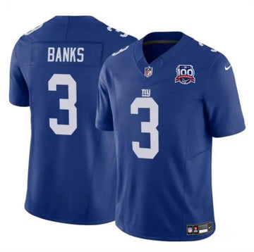 Deonte Banks New York Giants blue jersey
