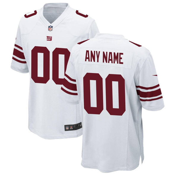 Custom New York Giants white Game jersey