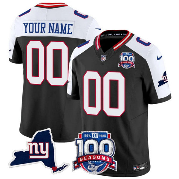 Custom New York Giants black Alternate jersey