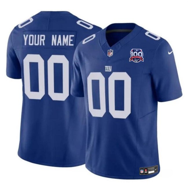 Custom New York Giants blue jersey