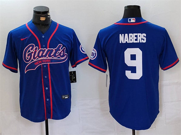Custom New York Giants royal jersey
