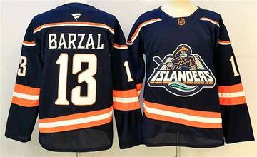 Mathew Barzal New York Islanders navy jersey