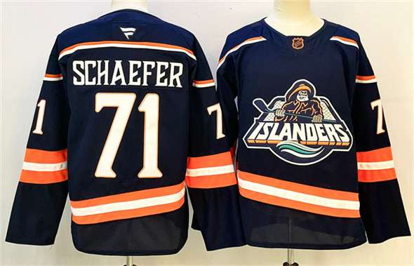 Matthew Schaefer New York Islanders navy jersey
