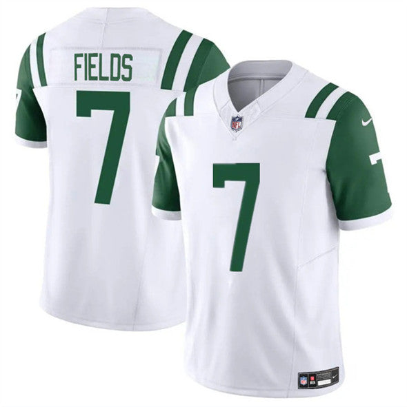 Justin Fields New York Jets white FUSE jersey