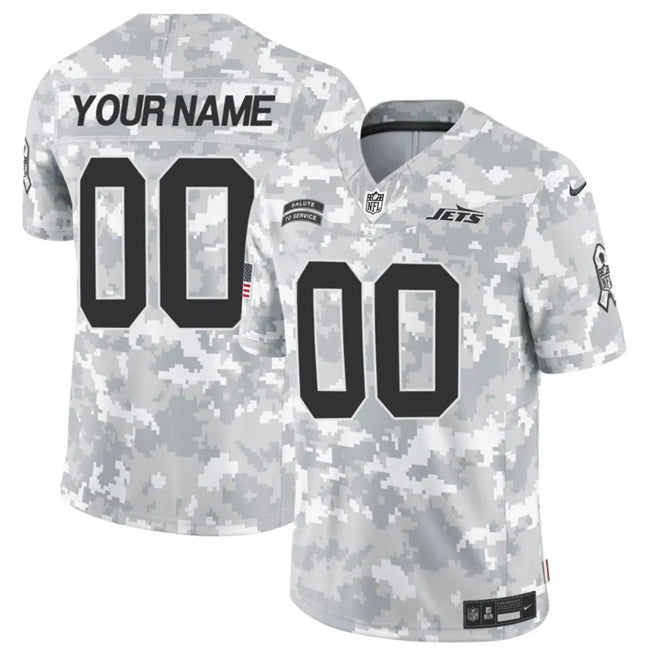 Custom New York Jets camo Salute To Service jersey