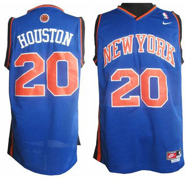 Custom New York Knicks blue Throwback jersey