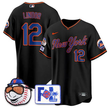 Francisco Lindor New York Mets black jersey