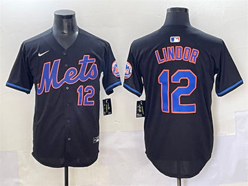Francisco Lindor New York Mets black Alternate jersey
