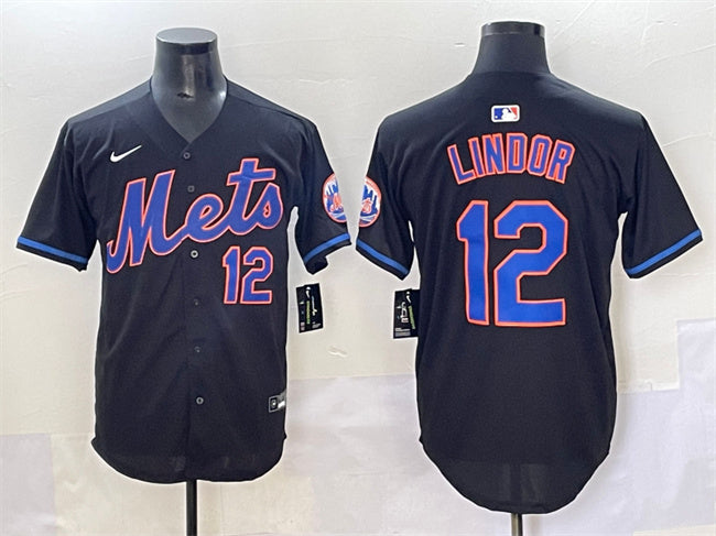 Francisco Lindor New York Mets black Alternate jersey