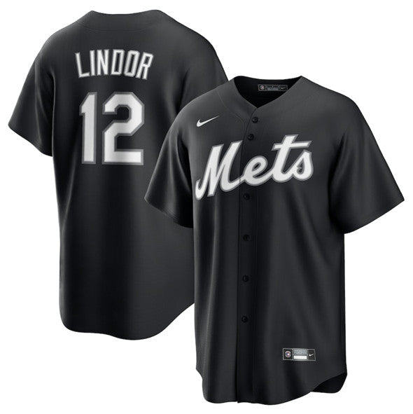 Francisco Lindor New York Mets black Lights Out jersey