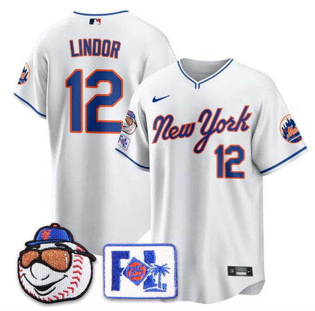 Francisco Lindor New York Mets white jersey