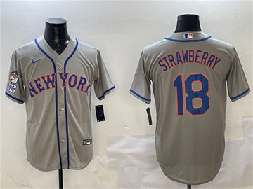 Darryl Strawberry New York Mets gray jersey