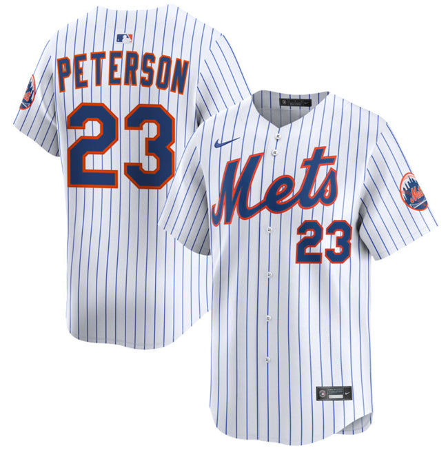 David Peterson New York Mets white Home jersey