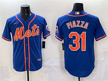 Mike Piazza New York Mets blue jersey