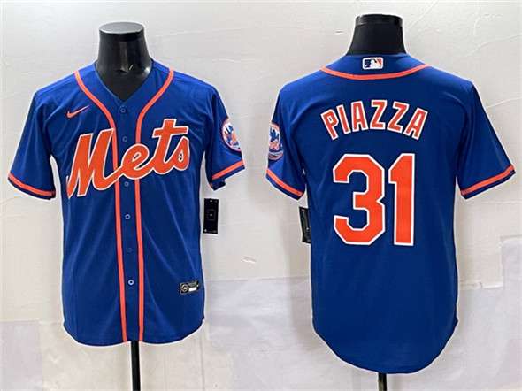 Mike Piazza New York Mets blue jersey