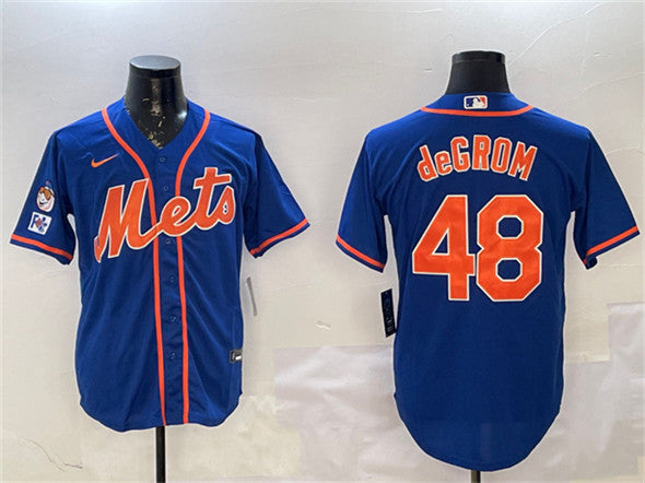 Jacob deGrom New York Mets royal jersey