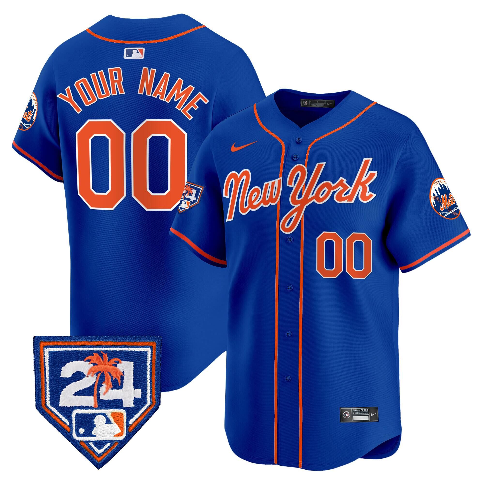 Custom New York Mets royal jersey