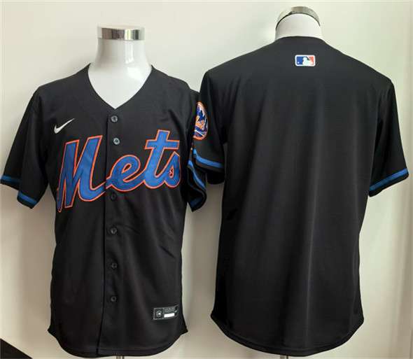 Custom New York Mets black jersey