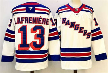 Alexis Lafreniere New York Rangers white Away jersey