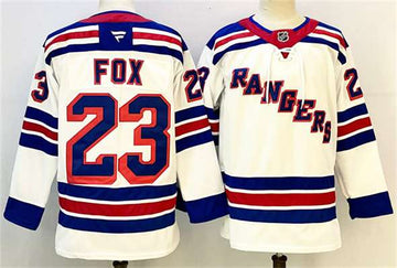 Adam Fox New York Rangers white Away jersey