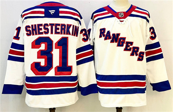 Igor Shesterkin New York Rangers white Away jersey