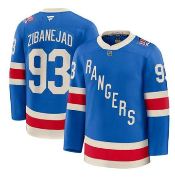 Mika Zibanejad New York Rangers blue jersey