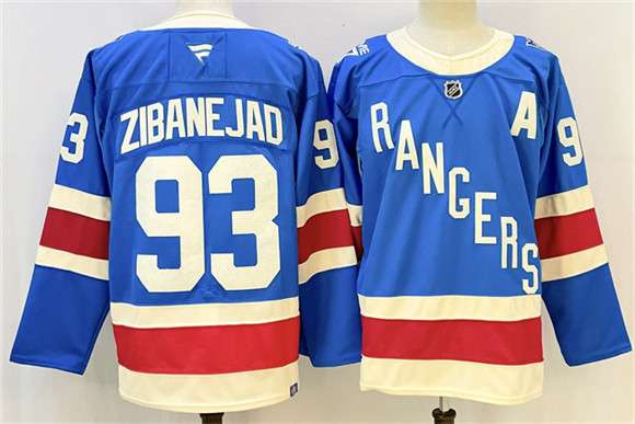 Mika Zibanejad New York Rangers blue jersey